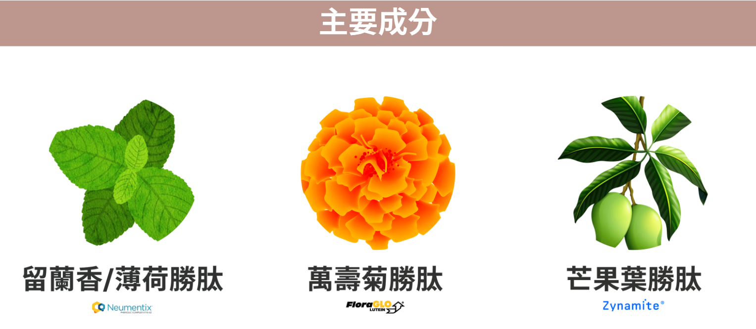 留蘭香、萬壽菊與芒果葉胜肽